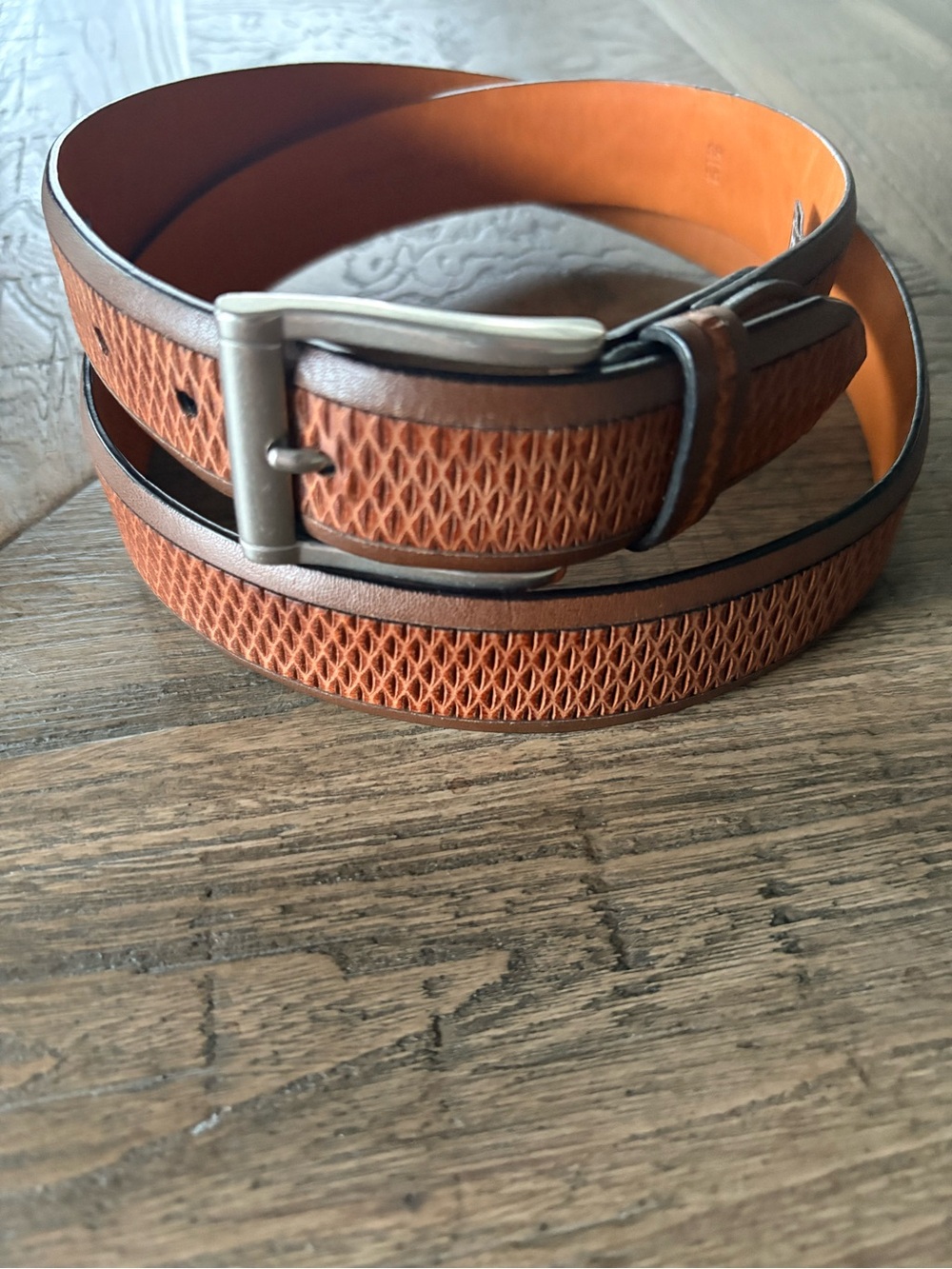 Trafalgar Italian Leather Men’s Belt Annapolis Brown Size 38